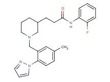 N-(2-fluorophenyl)-3-{1-[5-methyl-2-(1H-pyrazol-1-yl)benzyl]-3-piperidinyl}propanamide