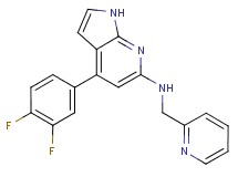 4-(3,4-difluorophenyl)-N-(pyridin-2-ylmethyl)-1H-pyrrolo[2,3-b]pyridin-6-amine