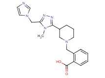 2-({3-[5-(1H-imidazol-1-ylmethyl)-4-methyl-4H-1,2,4-triazol-3-yl]piperidin-1-yl}methyl)benzoic acid