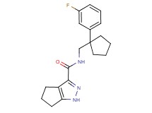 N-{[1-(3-fluorophenyl)cyclopentyl]methyl}-1,4,5,6-tetrahydrocyclopenta[c]pyrazole-3-carboxamide
