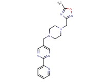 5-({4-[(5-methyl-1,2,4-oxadiazol-3-yl)methyl]piperazin-1-yl}methyl)-2-pyridin-2-ylpyrimidine