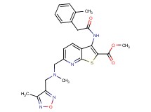 methyl 6-({methyl[(4-methyl-1,2,5-oxadiazol-3-yl)methyl]amino}methyl)-3-{[(2-methylphenyl)acetyl]amino}thieno[2,3-b]pyridine-2-carboxylate