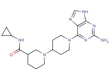 1'-(2-amino-9H-purin-6-yl)-N-cyclopropyl-1,4'-bipiperidine-3-carboxamide
