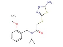 2-[(5-amino-1,3,4-thiadiazol-2-yl)thio]-N-cyclopropyl-N-(2-ethoxybenzyl)acetamide