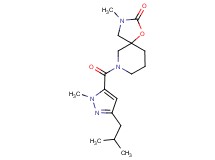7-[(3-isobutyl-1-methyl-1H-pyrazol-5-yl)carbonyl]-3-methyl-1-oxa-3,7-diazaspiro[4.5]decan-2-one