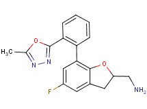 ({5-fluoro-7-[2-(5-methyl-1,3,4-oxadiazol-2-yl)phenyl]-2,3-dihydro-1-benzofuran-2-yl}methyl)amine