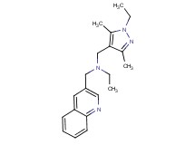 N-[(1-ethyl-3,5-dimethyl-1H-pyrazol-4-yl)methyl]-N-(quinolin-3-ylmethyl)ethanamine