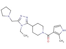 4-[4-ethyl-5-(pyrrolidin-1-ylmethyl)-4H-1,2,4-triazol-3-yl]-1-[(2-methyl-1H-pyrrol-3-yl)carbonyl]piperidine