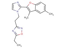 3-{2-[2-(3,5-dimethyl-1-benzofuran-2-yl)-1H-imidazol-1-yl]ethyl}-5-ethyl-1,2,4-oxadiazole