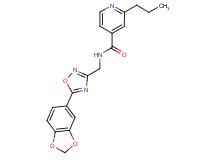 N-{[5-(1,3-benzodioxol-5-yl)-1,2,4-oxadiazol-3-yl]methyl}-2-propylisonicotinamide