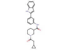 1-(cyclopropylacetyl)-N-[3-(1H-indol-2-yl)phenyl]-3-piperidinecarboxamide
