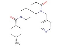 9-[(trans-4-methylcyclohexyl)carbonyl]-2-(pyridin-4-ylmethyl)-2,9-diazaspiro[5.5]undecan-3-one