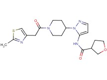 N-(1-{1-[2-(2-methyl-1,3-thiazol-4-yl)acetyl]-4-piperidinyl}-1H-pyrazol-5-yl)tetrahydro-3-furancarboxamide