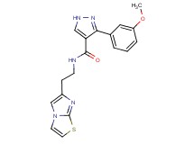 N-(2-imidazo[2,1-b][1,3]thiazol-6-ylethyl)-3-(3-methoxyphenyl)-1H-pyrazole-4-carboxamide