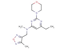6-ethyl-N-methyl-N-[(4-methyl-1,2,5-oxadiazol-3-yl)methyl]-2-morpholin-4-ylpyrimidin-4-amine