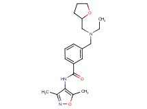 N-(3,5-dimethylisoxazol-4-yl)-3-{[ethyl(tetrahydrofuran-2-ylmethyl)amino]methyl}benzamide