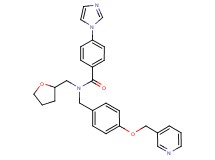 4-(1H-imidazol-1-yl)-N-[4-(3-pyridinylmethoxy)benzyl]-N-(tetrahydro-2-furanylmethyl)benzamide
