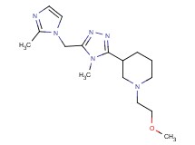 1-(2-methoxyethyl)-3-{4-methyl-5-[(2-methyl-1H-imidazol-1-yl)methyl]-4H-1,2,4-triazol-3-yl}piperidine