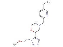 4-[(5-ethylpyridin-2-yl)methyl]-2-[1-(2-methoxyethyl)-1H-tetrazol-5-yl]morpholine
