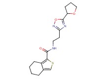 N-{2-[5-(tetrahydrofuran-2-yl)-1,2,4-oxadiazol-3-yl]ethyl}-4,5,6,7-tetrahydro-2-benzothiophene-1-carboxamide