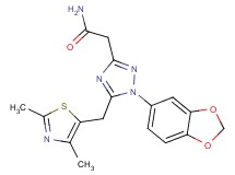 2-{1-(1,3-benzodioxol-5-yl)-5-[(2,4-dimethyl-1,3-thiazol-5-yl)methyl]-1H-1,2,4-triazol-3-yl}acetamide