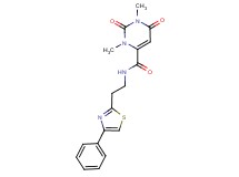 1,3-dimethyl-2,6-dioxo-N-[2-(4-phenyl-1,3-thiazol-2-yl)ethyl]-1,2,3,6-tetrahydro-4-pyrimidinecarboxamide