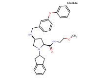 (4S)-1-(2,3-dihydro-1H-inden-2-yl)-N-(2-methoxyethyl)-4-[(3-phenoxybenzyl)amino]-L-prolinamide