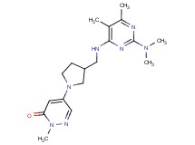 5-[3-({[2-(dimethylamino)-5,6-dimethylpyrimidin-4-yl]amino}methyl)pyrrolidin-1-yl]-2-methylpyridazin-3(2H)-one