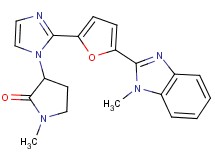1-methyl-3-{2-[5-(1-methyl-1H-benzimidazol-2-yl)-2-furyl]-1H-imidazol-1-yl}pyrrolidin-2-one