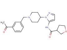 N-{1-[1-(3-acetylbenzyl)-4-piperidinyl]-1H-pyrazol-5-yl}tetrahydro-3-furancarboxamide