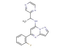 5-(2-fluorophenyl)-N-[1-(2-pyrazinyl)ethyl]pyrazolo[1,5-a]pyrimidin-7-amine