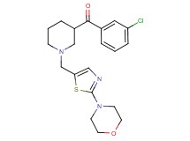 (3-chlorophenyl)(1-{[2-(4-morpholinyl)-1,3-thiazol-5-yl]methyl}-3-piperidinyl)methanone