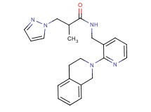 N-{[2-(3,4-dihydro-2(1H)-isoquinolinyl)-3-pyridinyl]methyl}-2-methyl-3-(1H-pyrazol-1-yl)propanamide