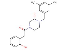 1-(3,5-dimethylbenzyl)-4-[(2-hydroxyphenyl)acetyl]-2-piperazinone