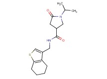 1-isopropyl-5-oxo-N-(4,5,6,7-tetrahydro-1-benzothien-3-ylmethyl)-3-pyrrolidinecarboxamide
