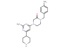 1-(4-methylbenzyl)-4-(2-methyl-6-piperidin-4-ylpyrimidin-4-yl)piperazin-2-one