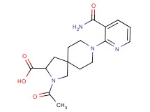 2-acetyl-8-[3-(aminocarbonyl)-2-pyridinyl]-2,8-diazaspiro[4.5]decane-3-carboxylic acid