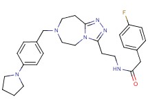 2-(4-fluorophenyl)-N-(2-{7-[4-(1-pyrrolidinyl)benzyl]-6,7,8,9-tetrahydro-5H-[1,2,4]triazolo[4,3-d][1,4]diazepin-3-yl}ethyl)acetamide
