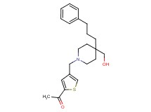 1-(4-{[4-(hydroxymethyl)-4-(3-phenylpropyl)-1-piperidinyl]methyl}-2-thienyl)ethanone
