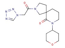 7-(tetrahydro-2H-pyran-4-yl)-2-(1H-tetrazol-1-ylacetyl)-2,7-diazaspiro[4.5]decan-6-one