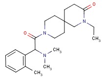 9-[(dimethylamino)(2-methylphenyl)acetyl]-2-ethyl-2,9-diazaspiro[5.5]undecan-3-one