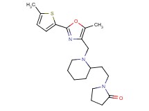 1-[2-(1-{[5-methyl-2-(5-methyl-2-thienyl)-1,3-oxazol-4-yl]methyl}-2-piperidinyl)ethyl]-2-pyrrolidinone