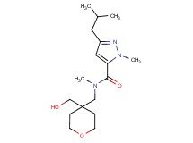 N-{[4-(hydroxymethyl)tetrahydro-2H-pyran-4-yl]methyl}-3-isobutyl-N,1-dimethyl-1H-pyrazole-5-carboxamide