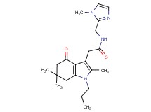 N-[(1-methyl-1H-imidazol-2-yl)methyl]-2-(2,6,6-trimethyl-4-oxo-1-propyl-4,5,6,7-tetrahydro-1H-indol-3-yl)acetamide