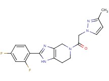 2-(2,4-difluorophenyl)-5-[(3-methyl-1H-pyrazol-1-yl)acetyl]-4,5,6,7-tetrahydro-1H-imidazo[4,5-c]pyridine