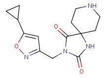 3-[(5-cyclopropyl-3-isoxazolyl)methyl]-1,3,8-triazaspiro[4.5]decane-2,4-dione