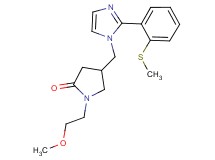 1-(2-methoxyethyl)-4-({2-[2-(methylthio)phenyl]-1H-imidazol-1-yl}methyl)pyrrolidin-2-one