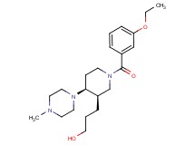 3-[(3R*,4S*)-1-(3-ethoxybenzoyl)-4-(4-methylpiperazin-1-yl)piperidin-3-yl]propan-1-ol