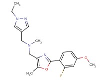 1-(1-ethyl-1H-pyrazol-4-yl)-N-{[2-(2-fluoro-4-methoxyphenyl)-5-methyl-1,3-oxazol-4-yl]methyl}-N-methylmethanamine