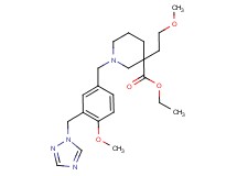 ethyl 3-(2-methoxyethyl)-1-[4-methoxy-3-(1H-1,2,4-triazol-1-ylmethyl)benzyl]-3-piperidinecarboxylate